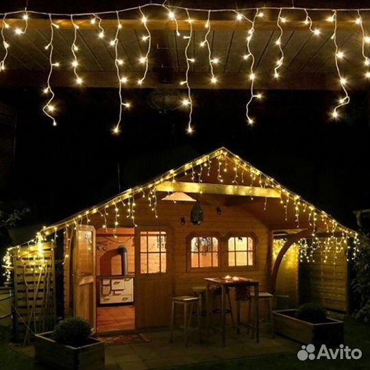 Гирлянда бахрома уличная флэш-эффект