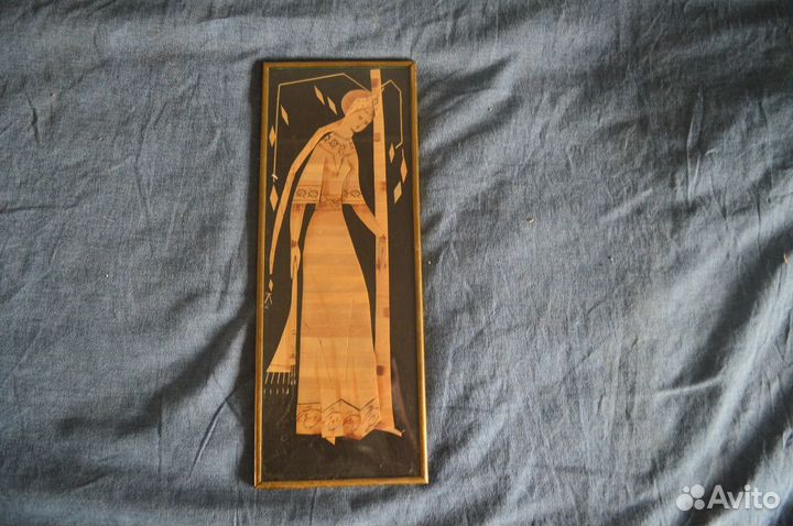 Винтажные картины из соломки