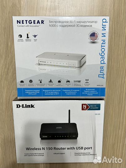 Роутеры Netgear N300, D-Link N150