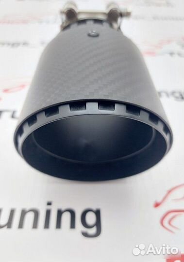 Насадка на выхлоп Akrapovic Jet Black карбон 89мм