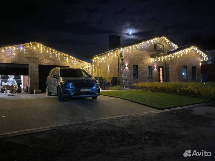 Установка гирлянд 