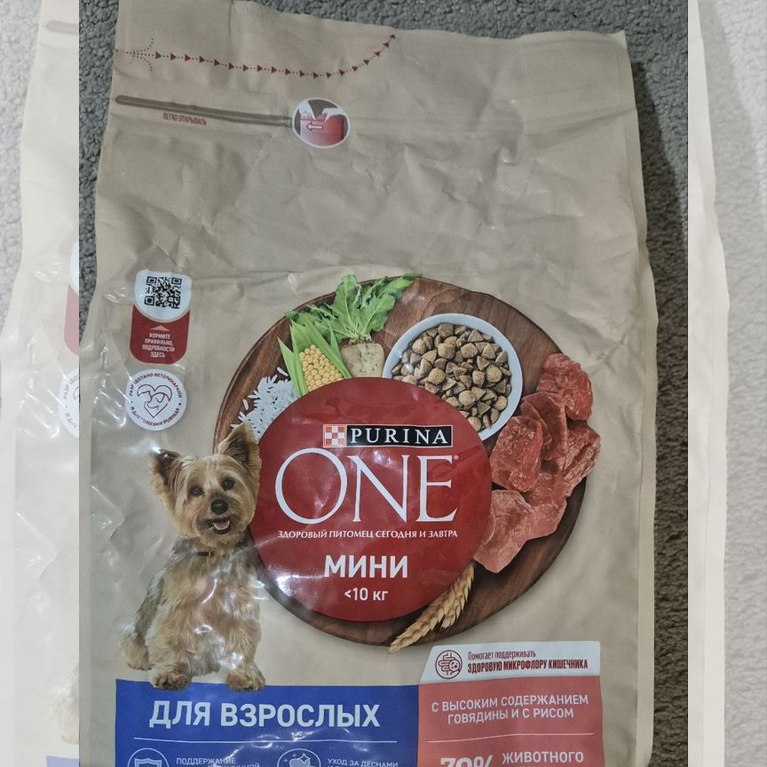 Сухой корм для собак purina one мини