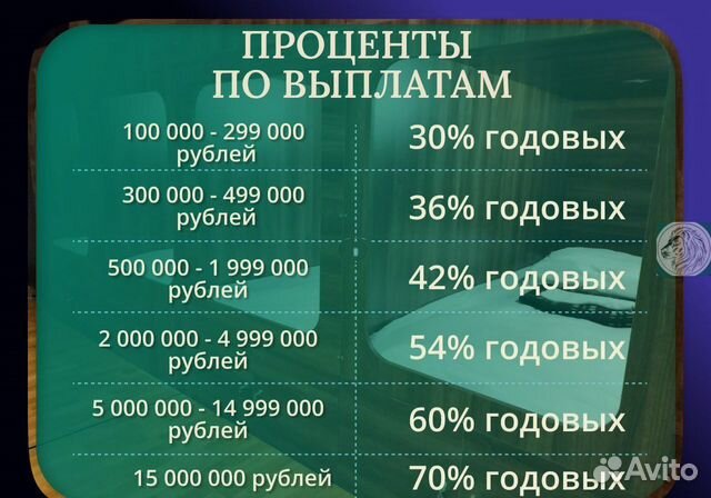 Бизнес инвестиции 30-70 годовых