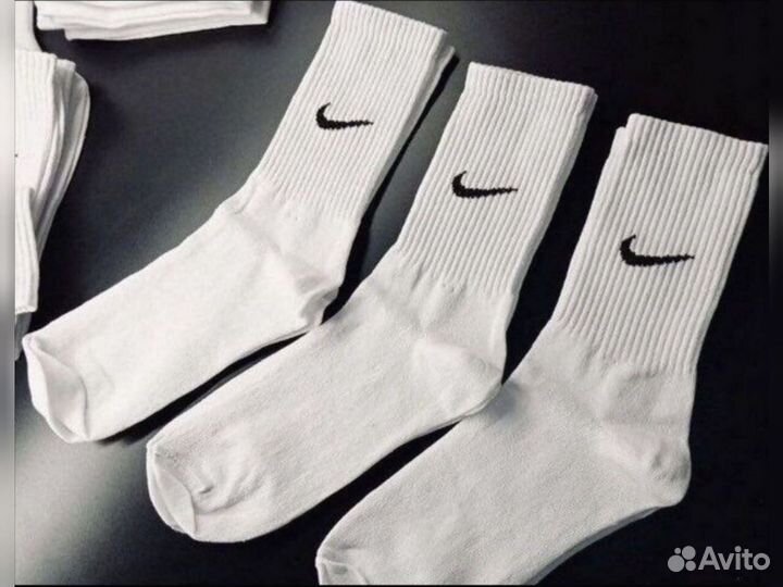 Носки длинные Nike белые