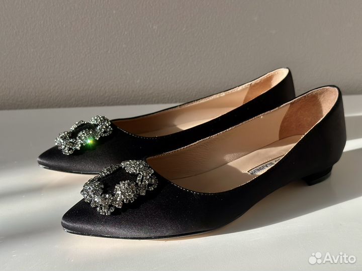 Женские балетки Manolo Blahnik черные