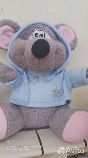 Мягкая игрушка мышка, небольшая, 20 см