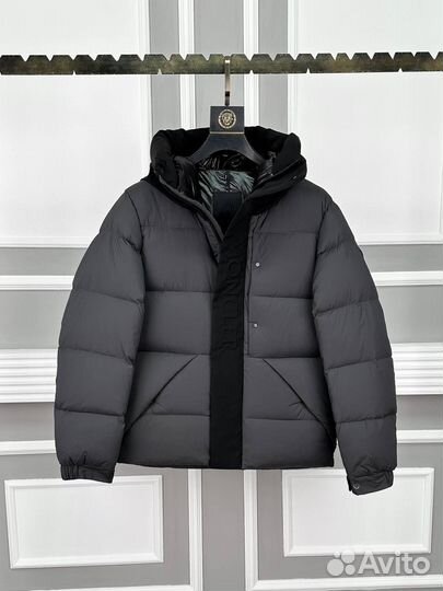 Пуховик moncler мужской сер