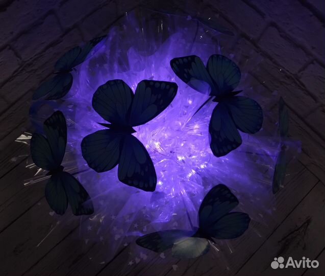 Букет из бабочек,светящиеся букеты из бабочек