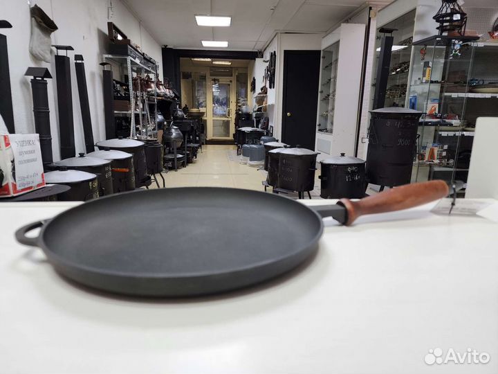 Сковорода блинная чугун 260*25мм