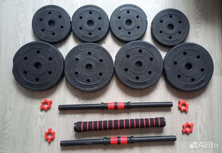 Гантели по 8,8 кг цена за 2 шт (блины и грифы )