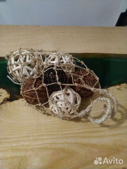 Шары плетеные декор