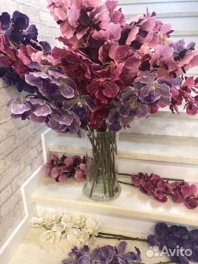 Орхидеи силиконовые ванда