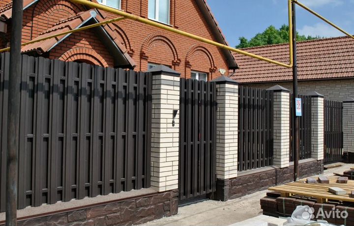 Забор из евроштакетника замер бесплатно под ключ