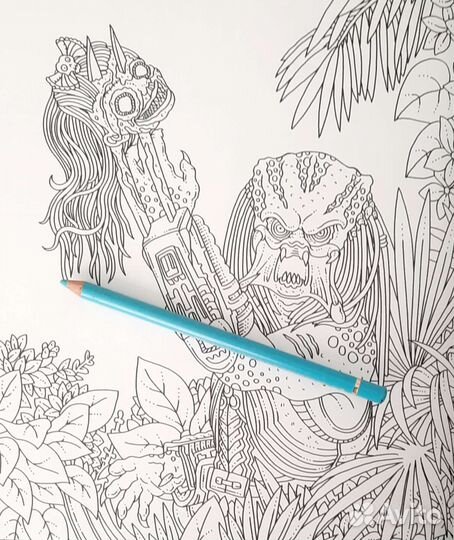 Раскраска для взрослых beauty of horror 4