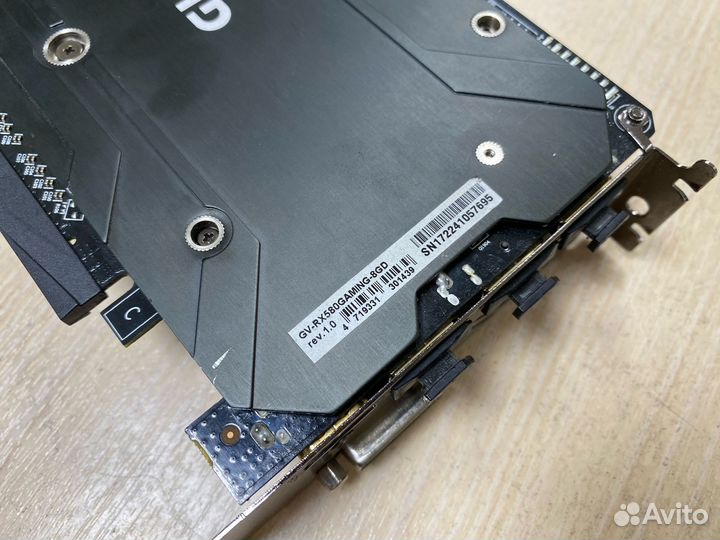 Видеокарта gigabyte Radeon RX 580 8Gb Неисправна