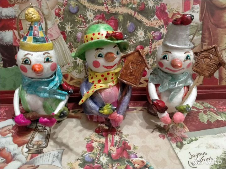 Снеговики ёлочная игрушка