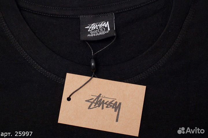 Футболка Stussy Чёрная трещены