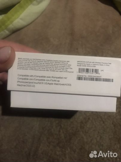 Беспроводные наушники apple airpods