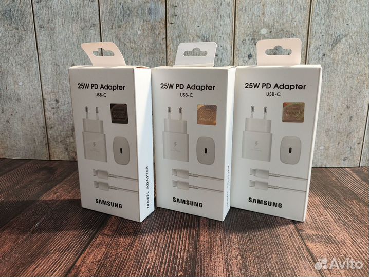 Быстрая зарядка Samsung 25w PD Adapter блок+кабель