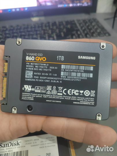 Ssd samsung 1tb 860 qvo v nand ссд