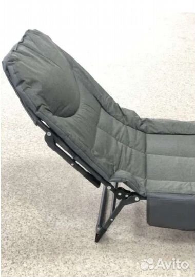 Раскладушка для рыбалки, с матрасом и подушкой