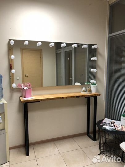 Зеркало гримерное с лампочками