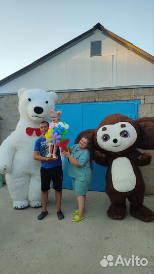 Белый Мишка, Чебурашка,Панда, Заяц,Лисенок