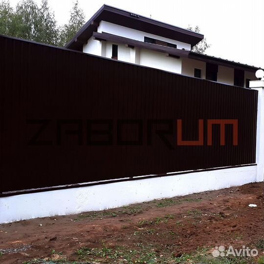 Забор профлист на лент фундаменте Солнечногорск