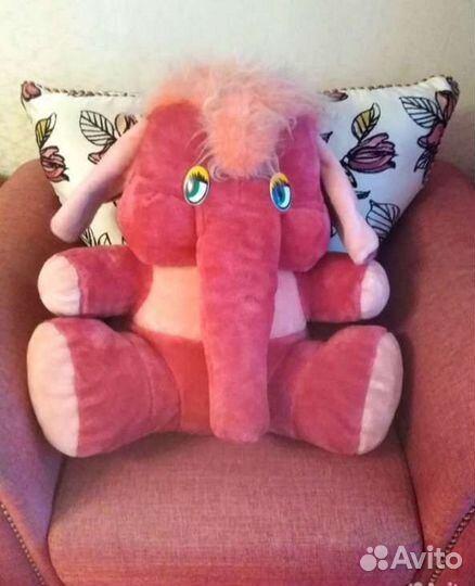 Мягкая игрушка розовый слон