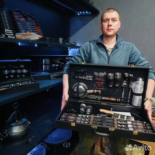 Набор шампуров в кейсе