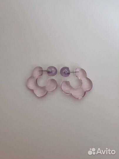 Серьги цветы