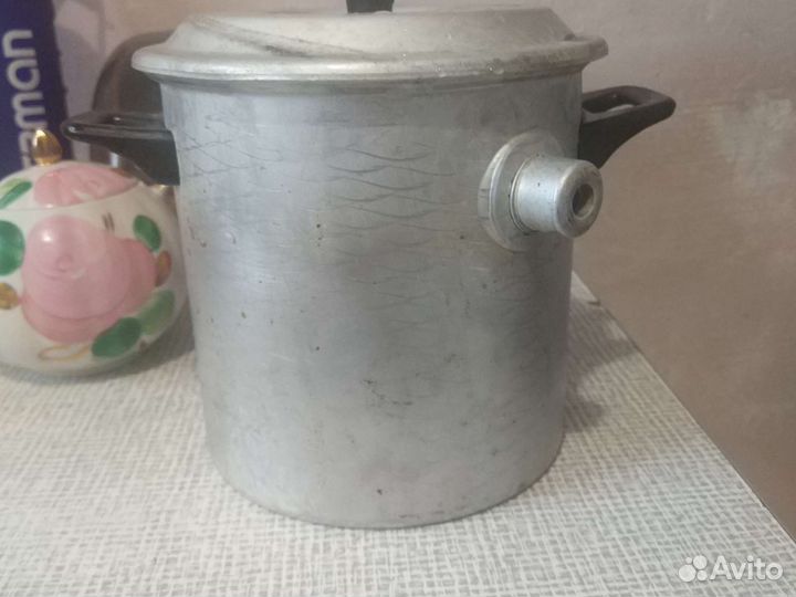 Бидон алюминиевый 2 литра с двойным дном СССР
