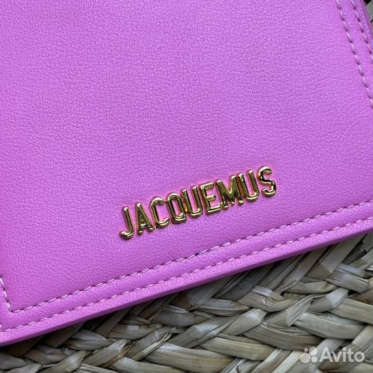 Сумка тоут Jacquemus из рафии и кожи розовая