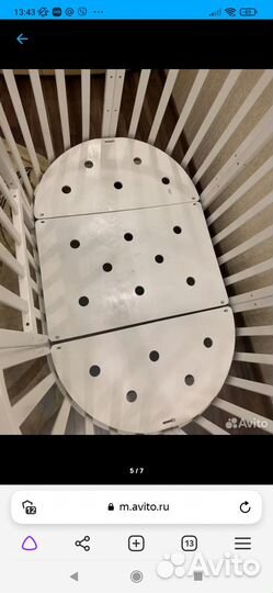 Детская овальная кроватка с маятником