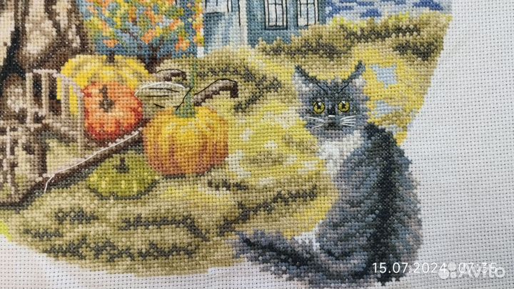 Картина вышитая крестом ручная работа