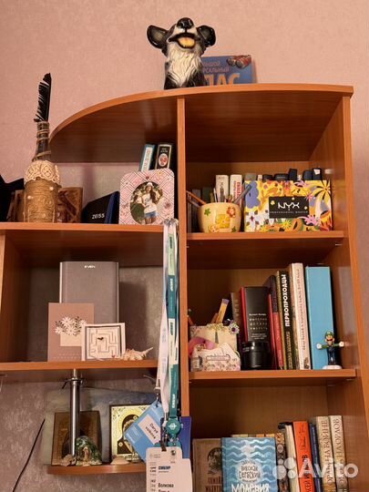 Угловой компьютерный стол со стеллажом