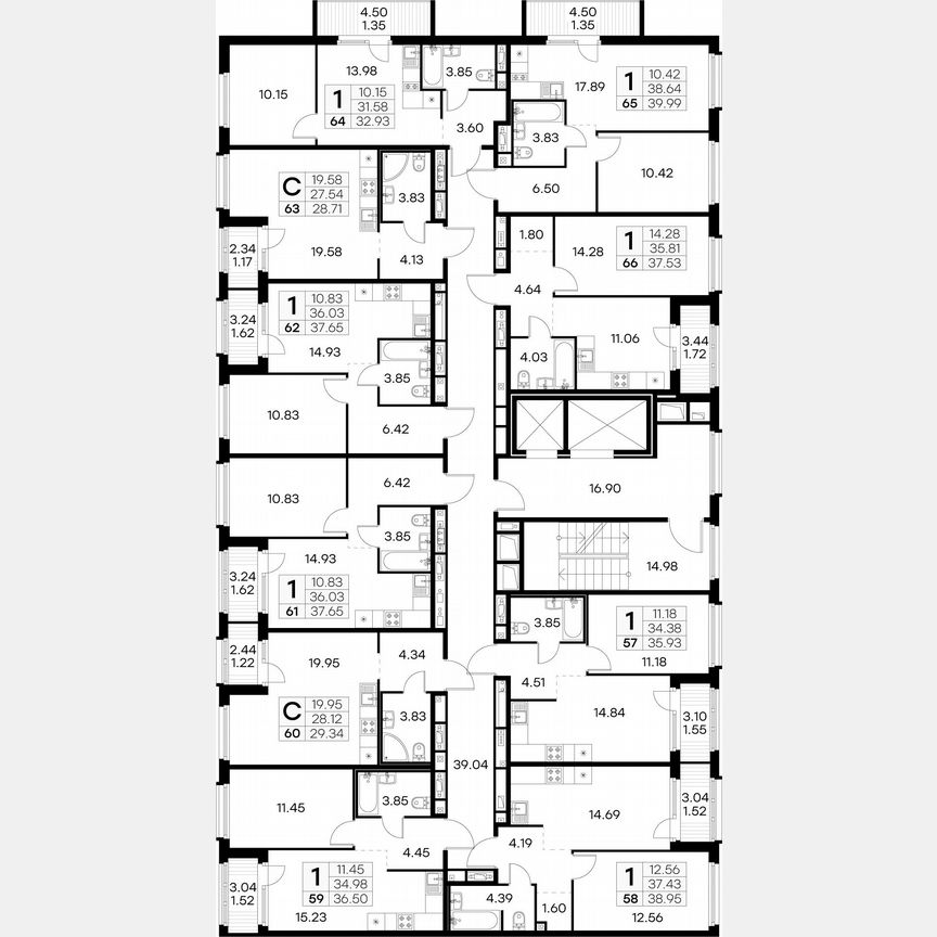 1-к. квартира, 37,5 м², 7/15 эт.