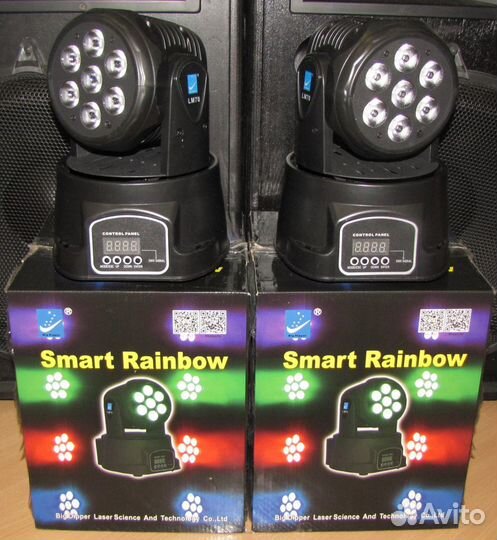 Головы Big Dipper 7х12W 2ш LED Светомузыка Mic DMX