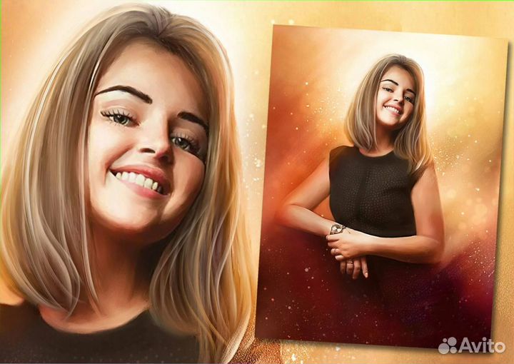 Портрет на холсте 50х70