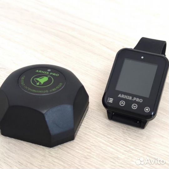 Кнопка вызова персонала, официанта Бургер и часы