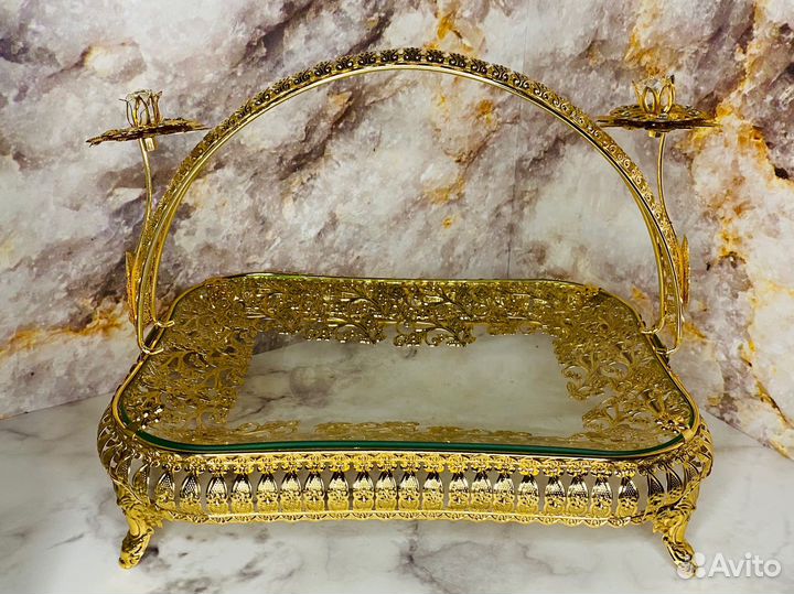 Ваза на ножке для фруктов и нарезки новая