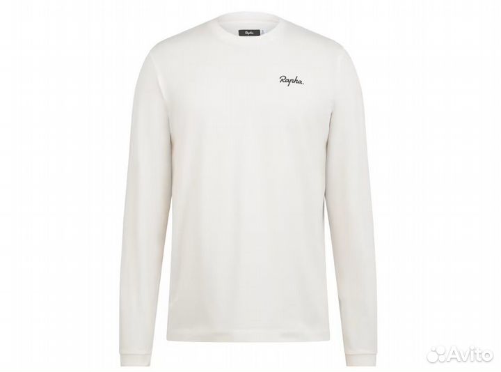 Rapha Men’s Logo Long Sleeve T-Shirt White (L)