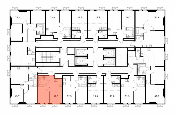 1-к. квартира, 31,3 м², 19/33 эт.