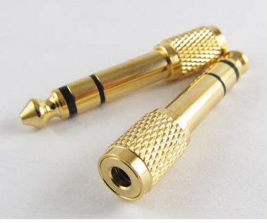 Переходник - адаптер стерео с Джек 3.5 на 6.35 mm