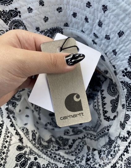 Панама Carhartt двусторонняя (черная и белая) Y2K