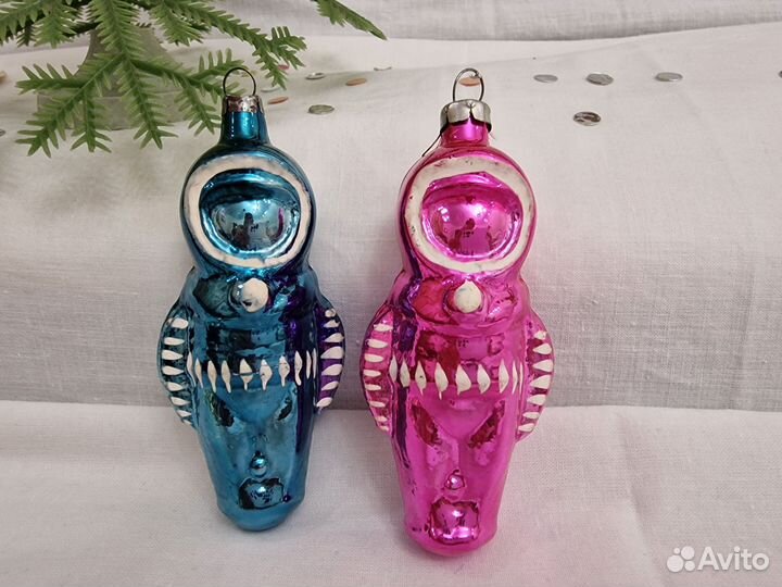 Елочные игрушки СССР Снеговики Подвески Фигурки
