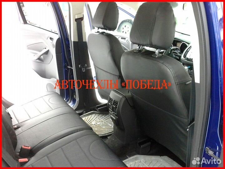 Чехлы Ford Kuga 2 из экокожи чёрные Классика