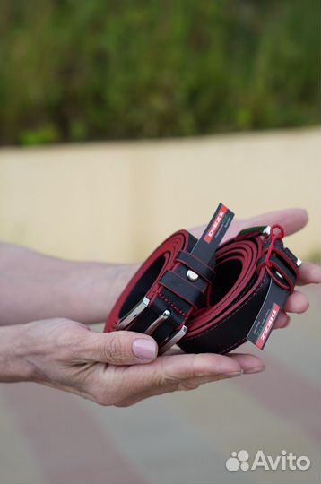 Ремень женский Diezz синий, натуральная кожа