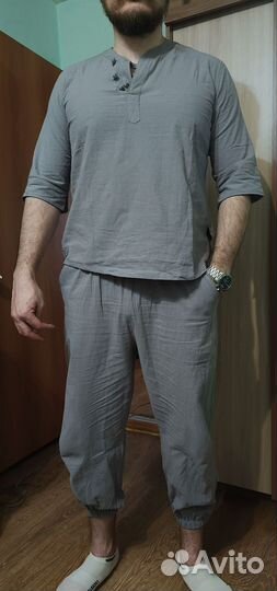 Мужской льняной костюм летний