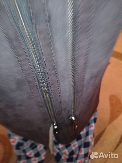 Дублёнка натуральная с двойной молнией